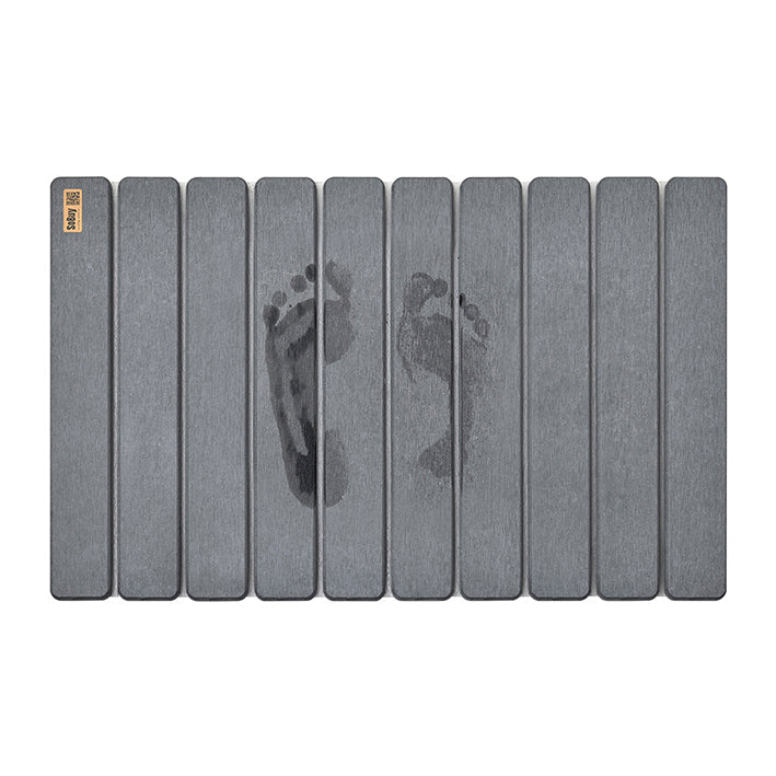 SoBuy | Tapis de Bain en Pierre Super Absorbant Antidérapant Facile à Nettoyer Gris | 59x39cm | SDA10-HG
