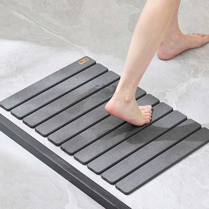 SoBuy | Tapis de Bain en Pierre Super Absorbant Antidérapant Facile à Nettoyer Gris | 59x39cm | SDA10-HG