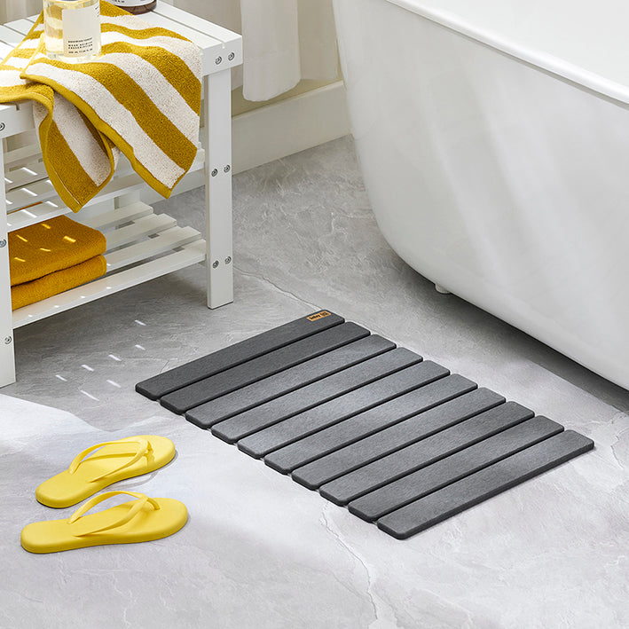 SoBuy | Tapis de Bain en Pierre Super Absorbant Antidérapant Facile à Nettoyer Gris | 59x39cm | SDA10-HG