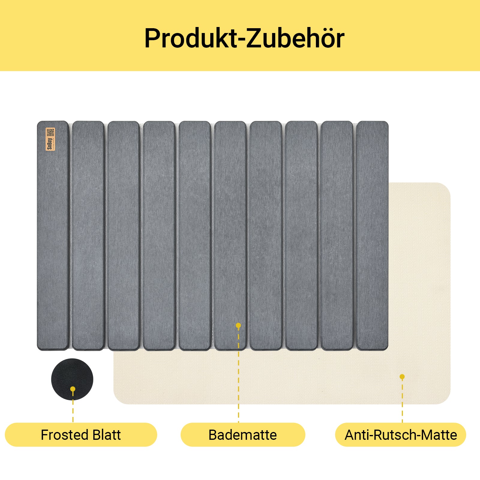 SoBuy | Tapis de Bain en Pierre Super Absorbant Antidérapant Facile à Nettoyer Gris | 59x39cm | SDA10-HG