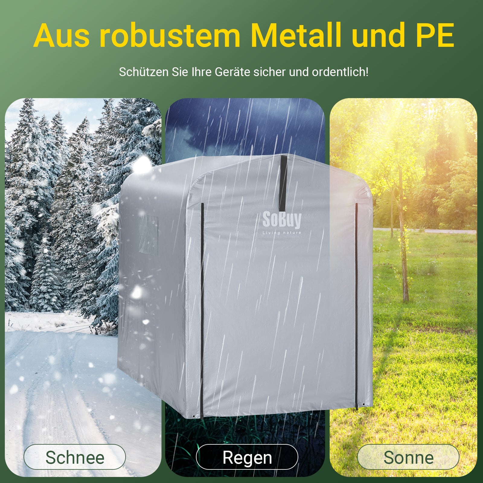 SoBuy | Robustes Ersatzdach | für SoBuy KLS11 | 120x176x163cm | SDA11-SIL