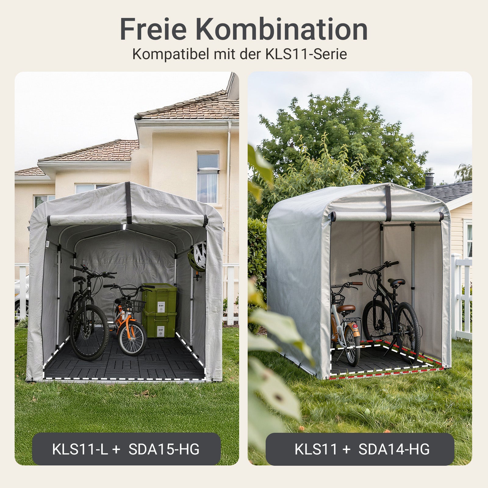 SoBuy | Balkonfliesen 35er Set aus WPC | Wetterfeste Klickfliesen für Balkon & Terrasse in Grau, 30,5 x 30,5 cm | SDA15-HG