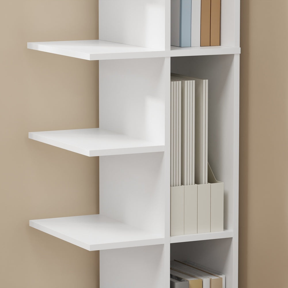 SoBuy | Bücherregal Weiß Schmal | STR14-W