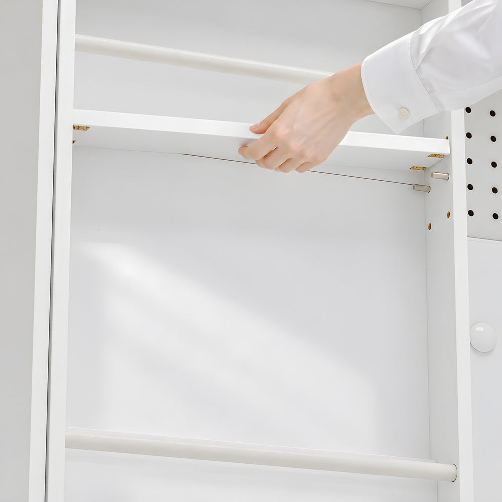 SoBuy | Wandschrank Weiß hängend mit offenen Fächern | STR16-W