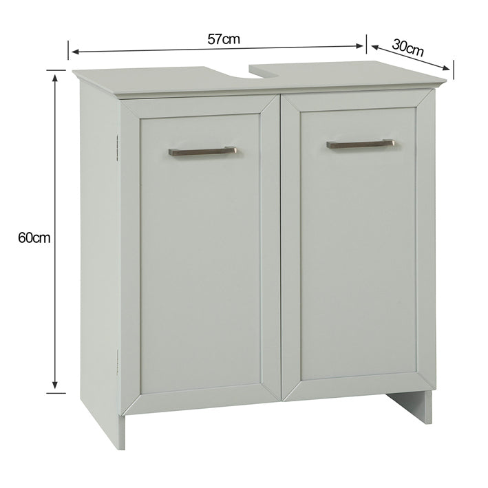 SoBuy | Unterschrank | Hellgrau | BZR07-HG