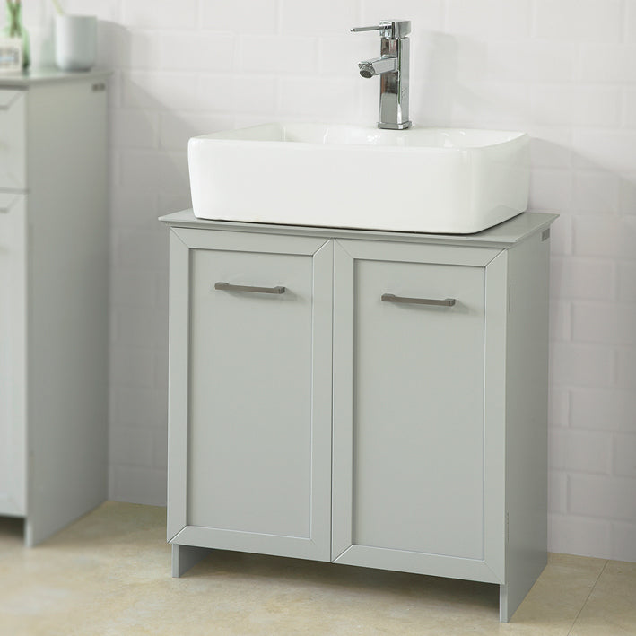 SoBuy | Unterschrank | Hellgrau | BZR07-HG