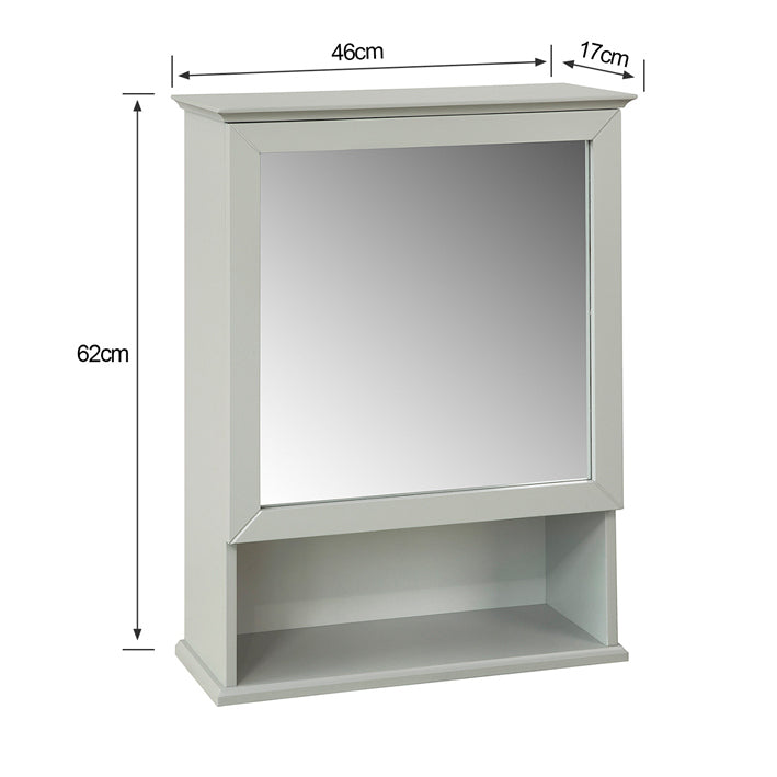 SoBuy | Spiegelschrank | Hellgrau | BZR08-HG