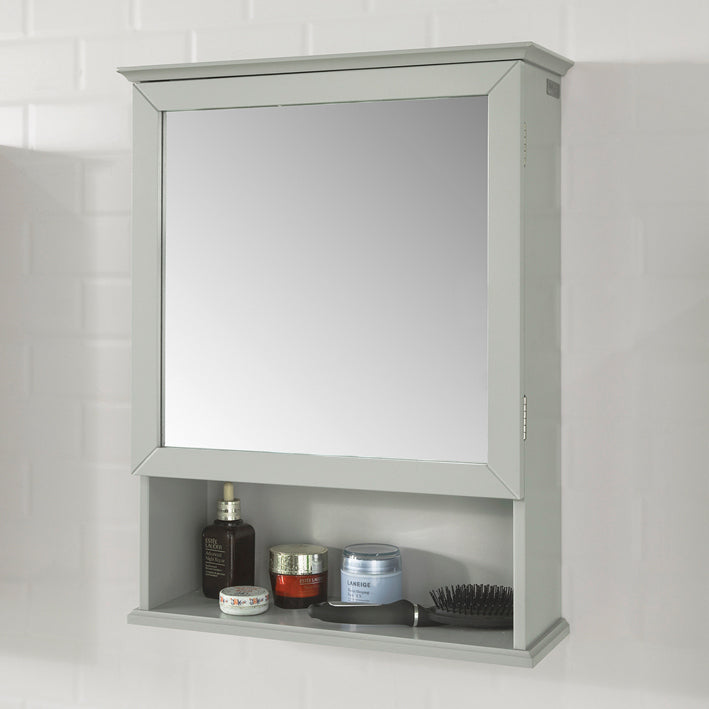 SoBuy | Spiegelschrank | Hellgrau | BZR08-HG