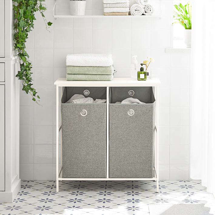 SoBuy | Wäschetruhe | Wäschesammler | Wäscheschrank | BZR57-W