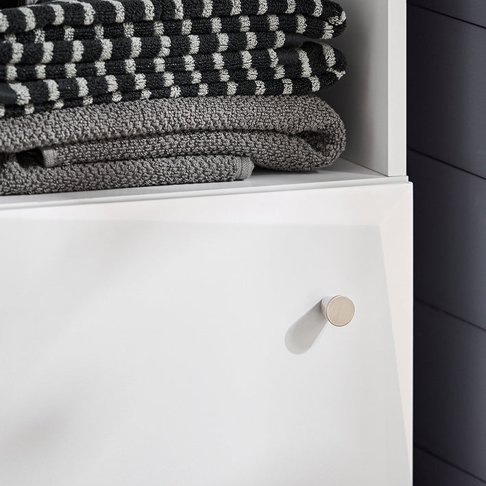 SoBuy | Armoire de salle de bain haute | Meuble de salle de bain | Étagère de salle de bain | Meubles de salle de bain blancs | BZR91-W