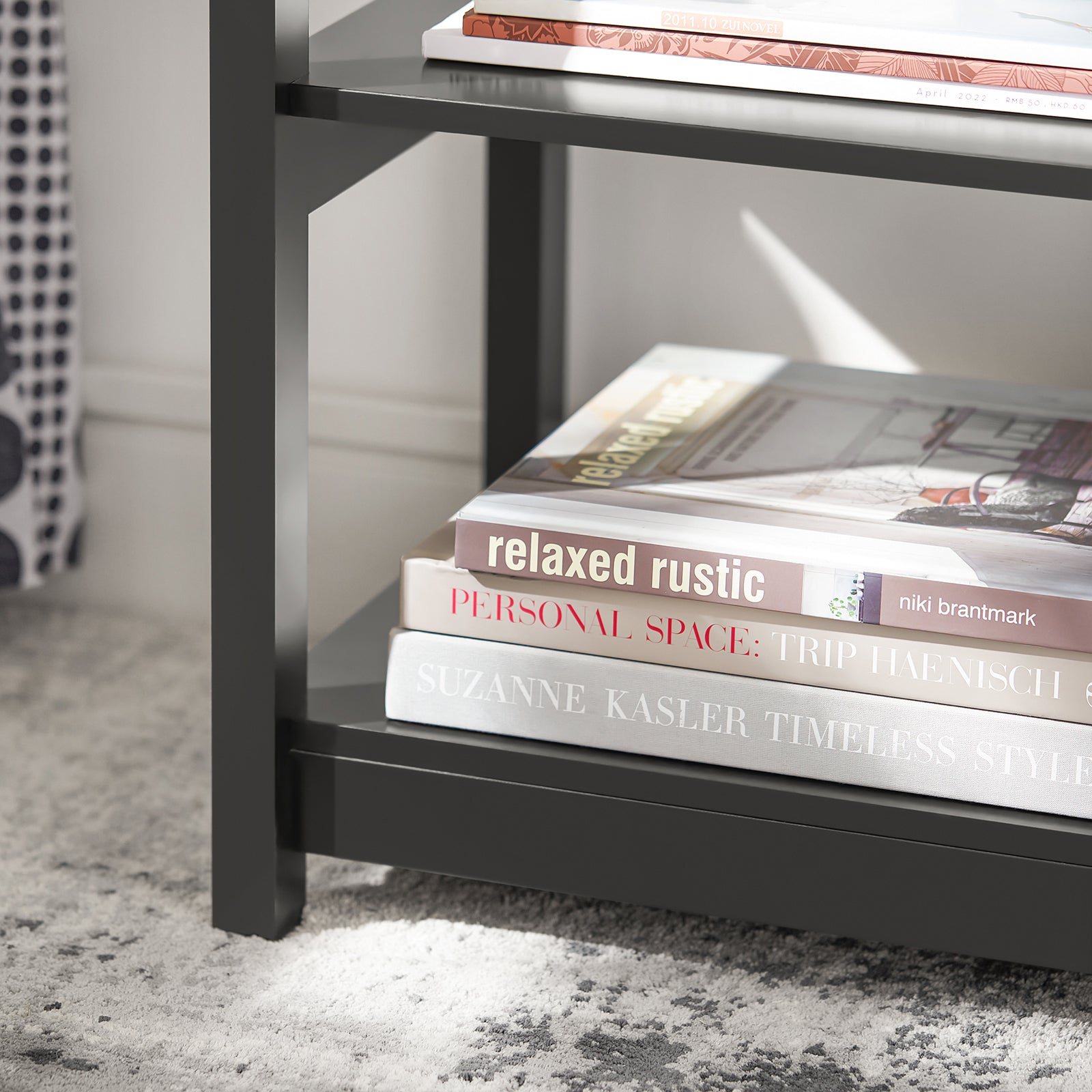 SoBuy | Nachttisch | Fürs Schlafzimmer | Couchtisch | Beistelltisch Schwarz | FBT46-SCH