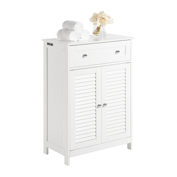 SoBuy | Commode de salle de bain | Meuble de salle de bain | Buffet blanc | FRG238-W