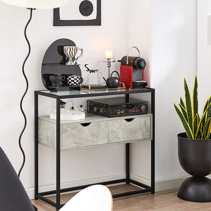 Prévente | SoBuy | Table d'appoint | Buffet | Console | Gris clair | FSB54-HG