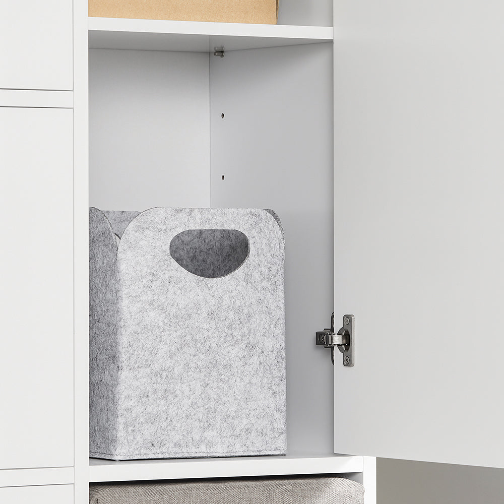 SoBuy | Meuble à chaussures | Meuble à chaussures à 3 portes | Coffre à chaussures blanc | FSR107-W