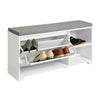 SoBuy | Meuble à chaussures | Banc avec rangement | Banc d'entrée blanc | FSR119-W