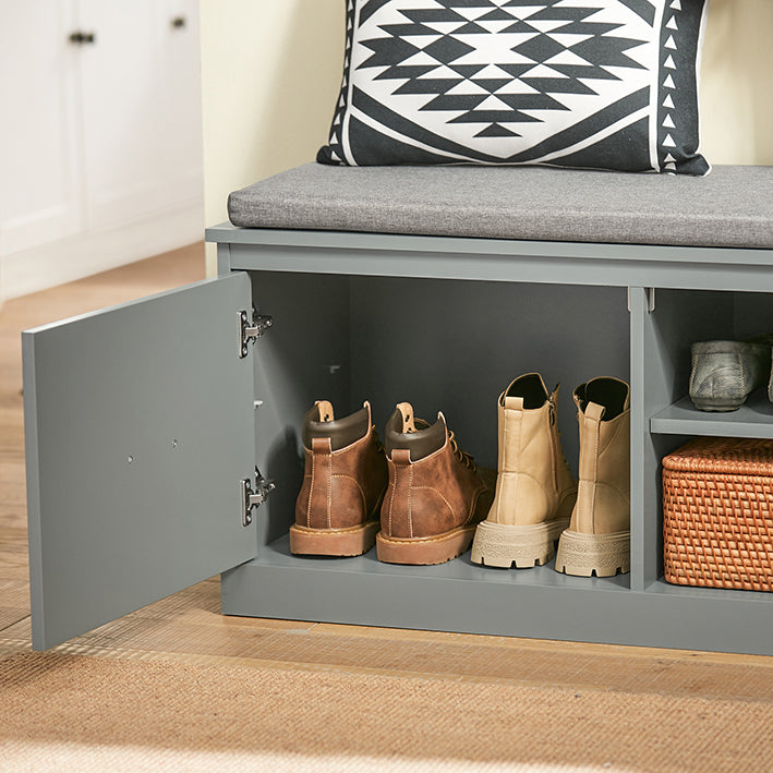 SoBuy | Banc d'entrée | Banquette | Étagère à chaussures | Banc à chaussures | FSR131-HG