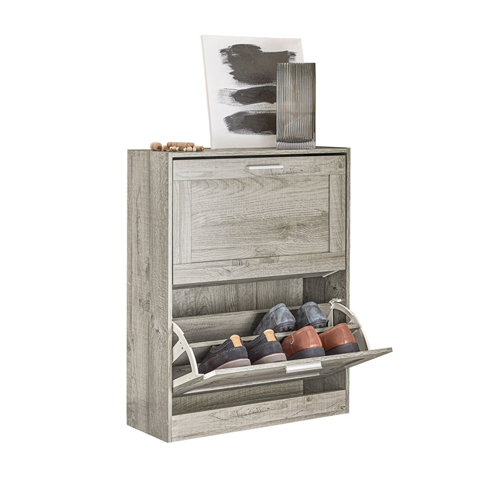 SoBuy | Meuble à chaussures | Armoire à chaussures à 2 portes | Coffre à chaussures | FSR137-HG