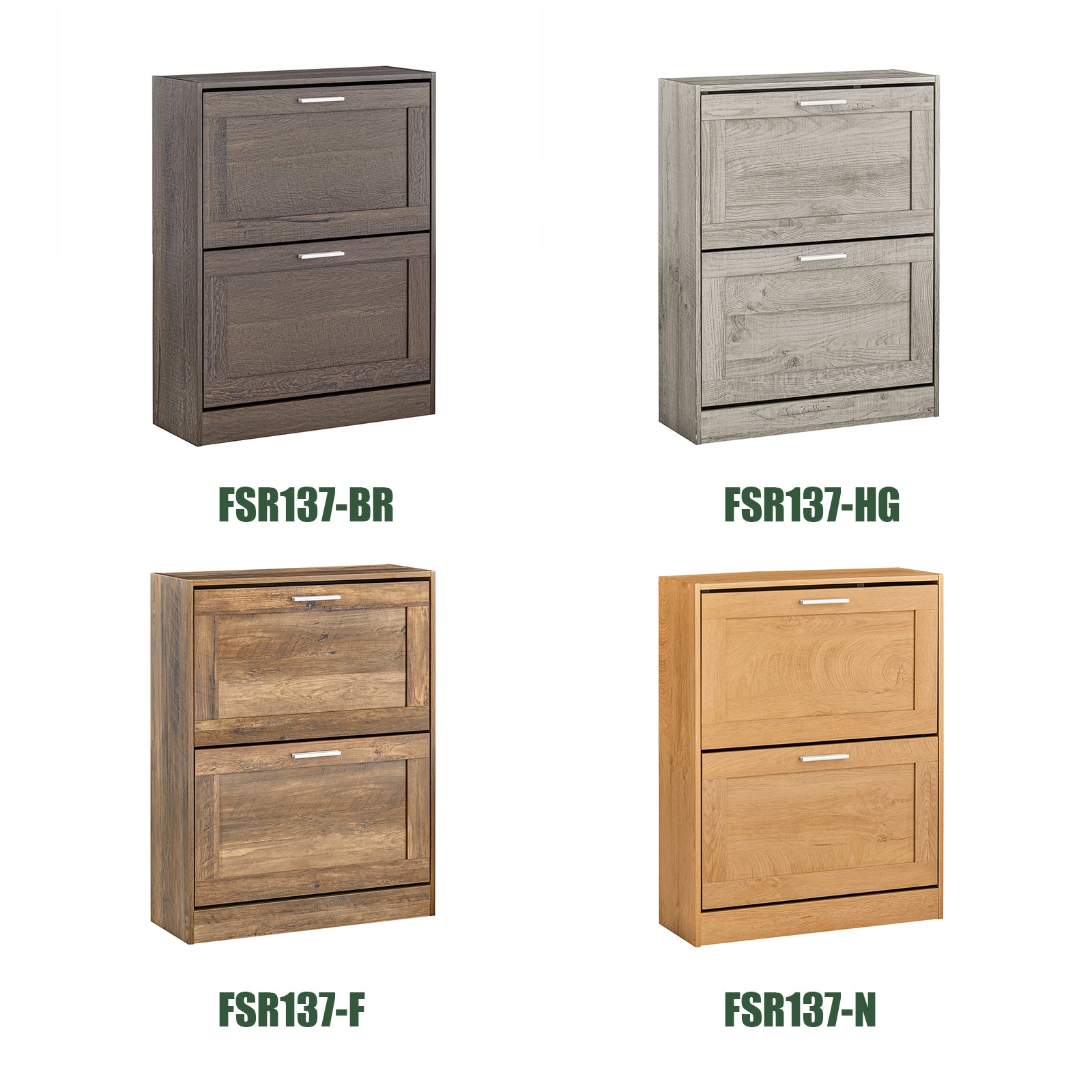 SoBuy | Meuble à chaussures | Armoire à chaussures à 2 portes | Coffre à chaussures | FSR137-N