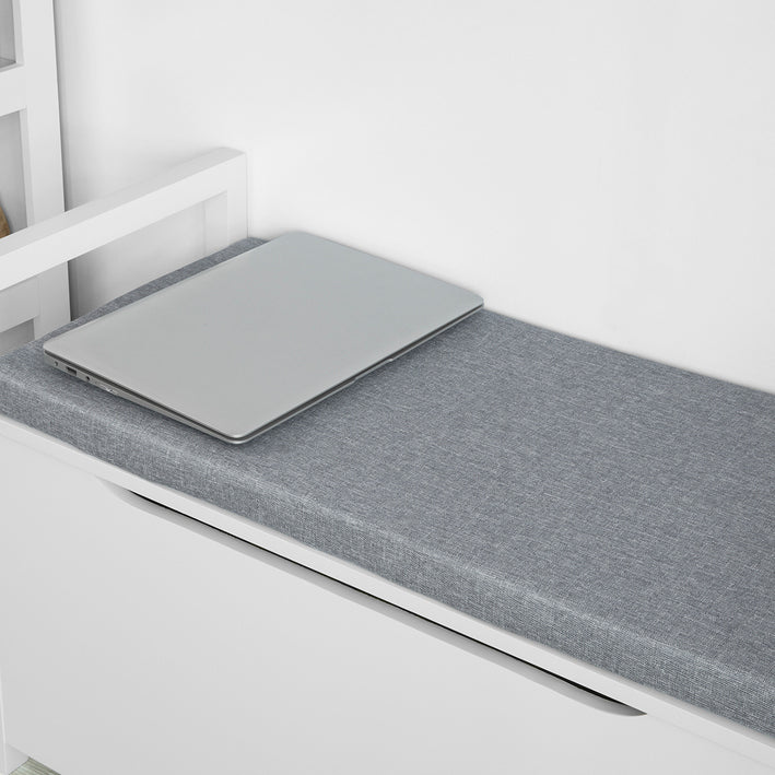 SoBuy | Coffre à chaussures à rabat | Banc | Coffre à jouets | Blanc | FSR76-W