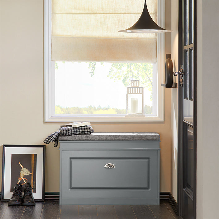 SoBuy | Meuble à chaussures | Banc à chaussures | Coffre à chaussures | Rangement à chaussures Gris clair | FSR82-L-HG