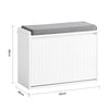 SoBuy | Meuble à chaussures | Banc à chaussures avec compartiment intégré | Banquette | Blanc | FSR98-W
