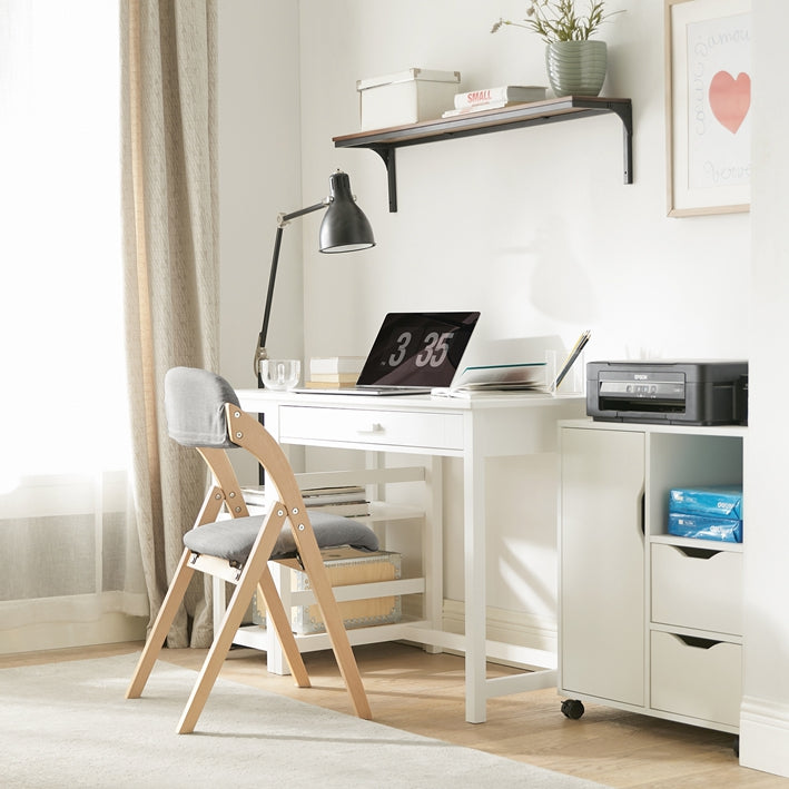 SoBuy | 2er Set Klappstuhl | Küchenstuhl l Schreibtischstuhl | Hellgrau | FST92-Nx2