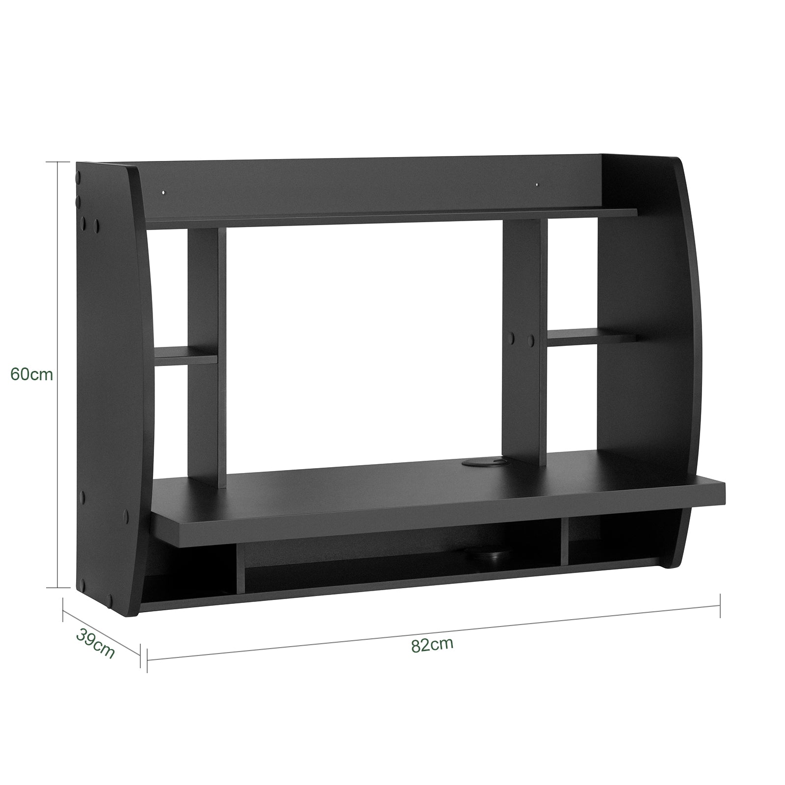 SoBuy | Wandtisch | Schreibtisch | Computertisch Schwarz | FWT18-SCH