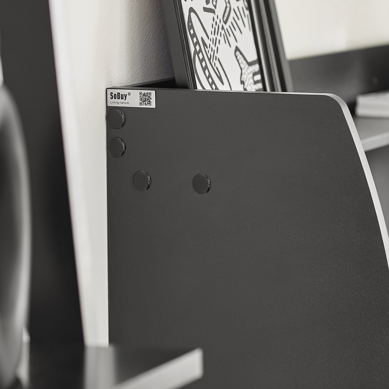 SoBuy | Wandtisch | Schreibtisch | Computertisch Schwarz | FWT18-SCH