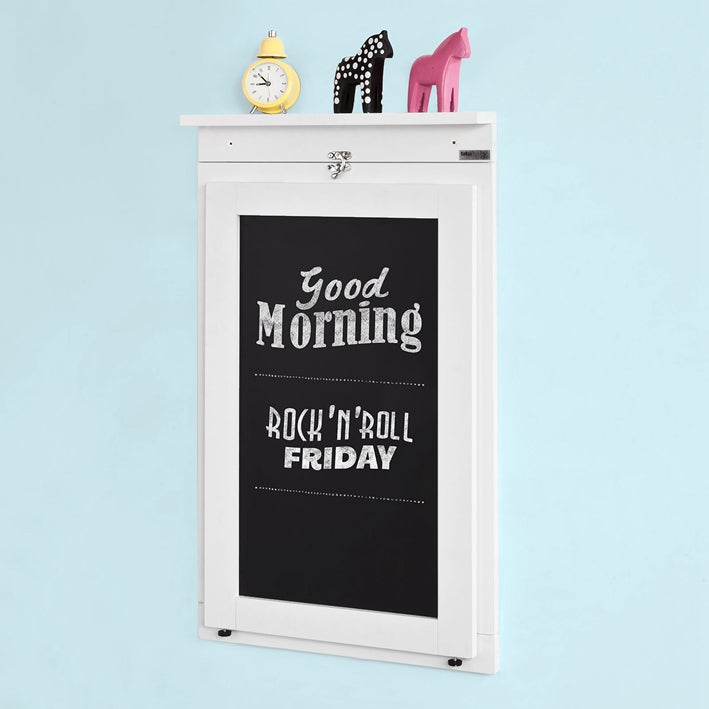 SoBuy | Wandtisch klappbar | Wandtisch mit Küchen Tafel | Klapptisch Weiß | FWT20-W