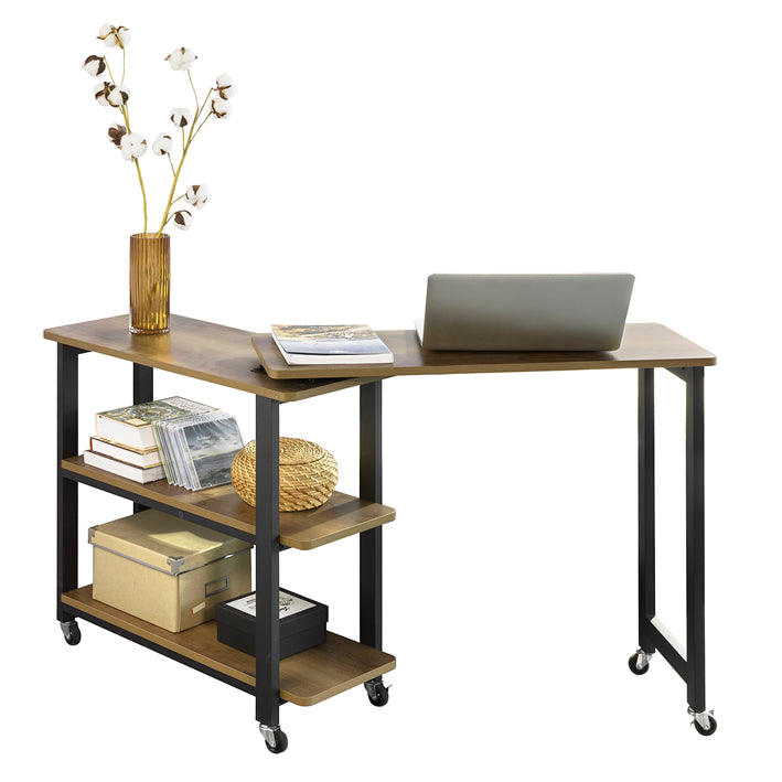 Prévente | SoBuy | Table d'appoint en L | Table basse | Bureau d'angle, design industriel | FWT83-PF