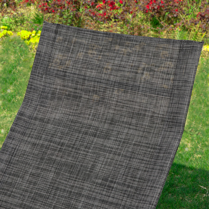 SoBuy | Schaukelliege | Sonnenliege mit Seitentasche | Gartenliege | Relaxstuhl | Schwungliege | Schwarz/Grau | OGS47-MS