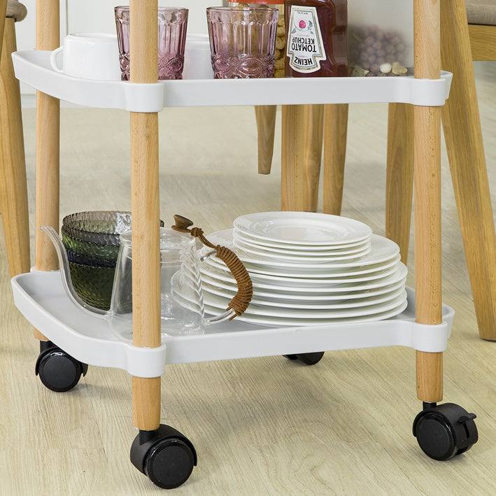 SoBuy | Chariot de service | Chariot d'appoint | Chariot à roulettes | SVW06