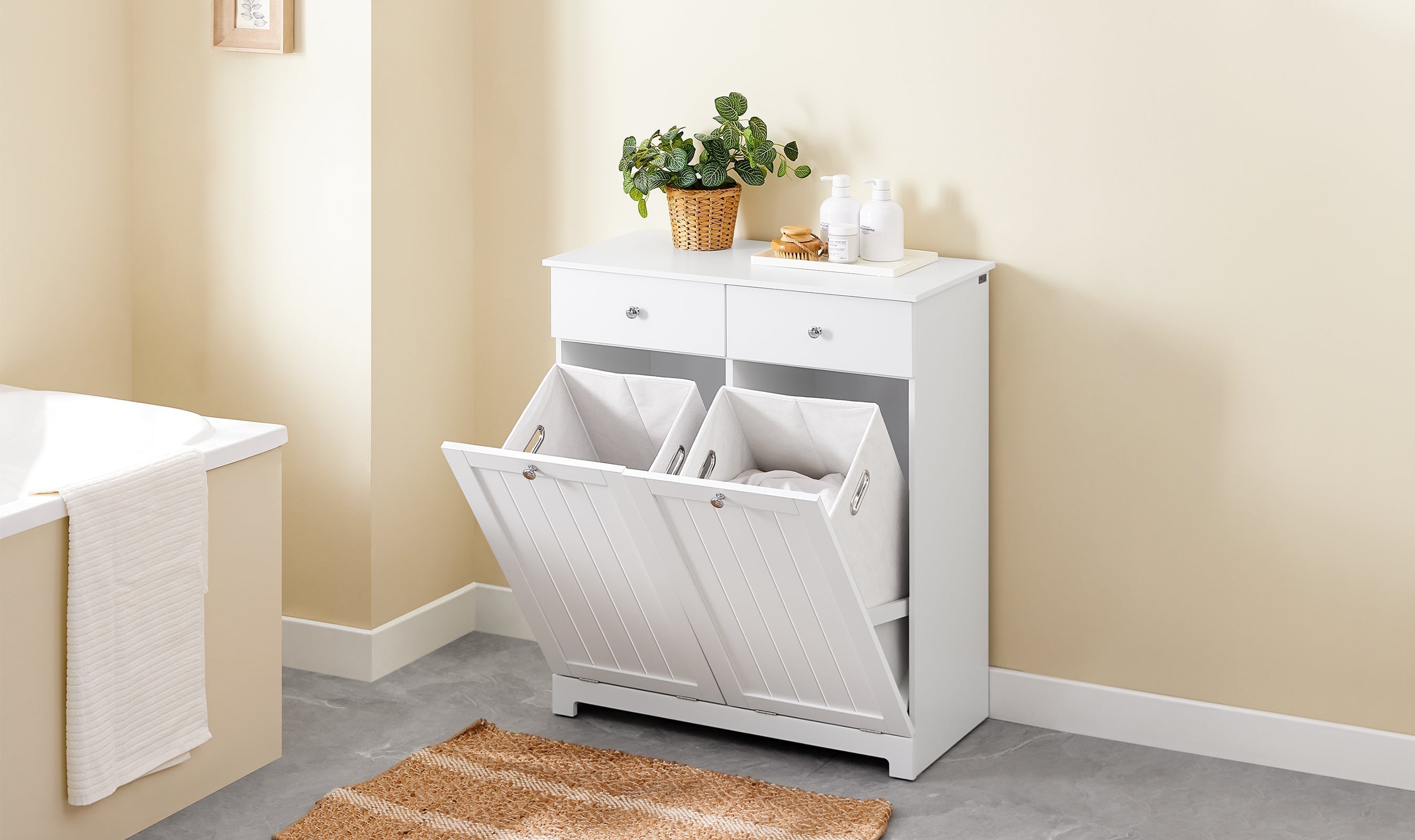 Keep It Clean: Warum ein integrierter Wäscheschrank die beste Wahl für Ihr Badezimmer ist