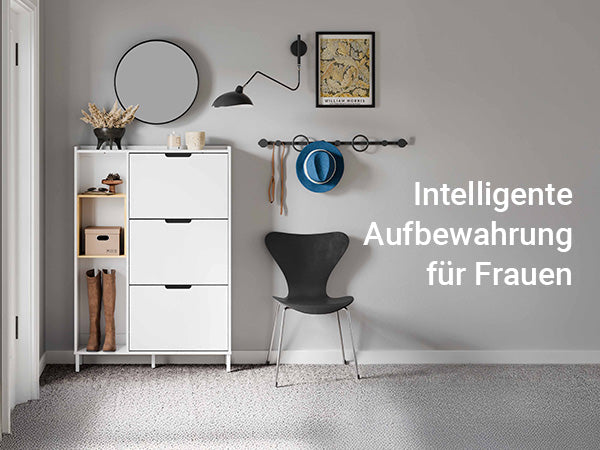 Slim, aber smart: Schuhschrank FSR209-WN für schmale Flure