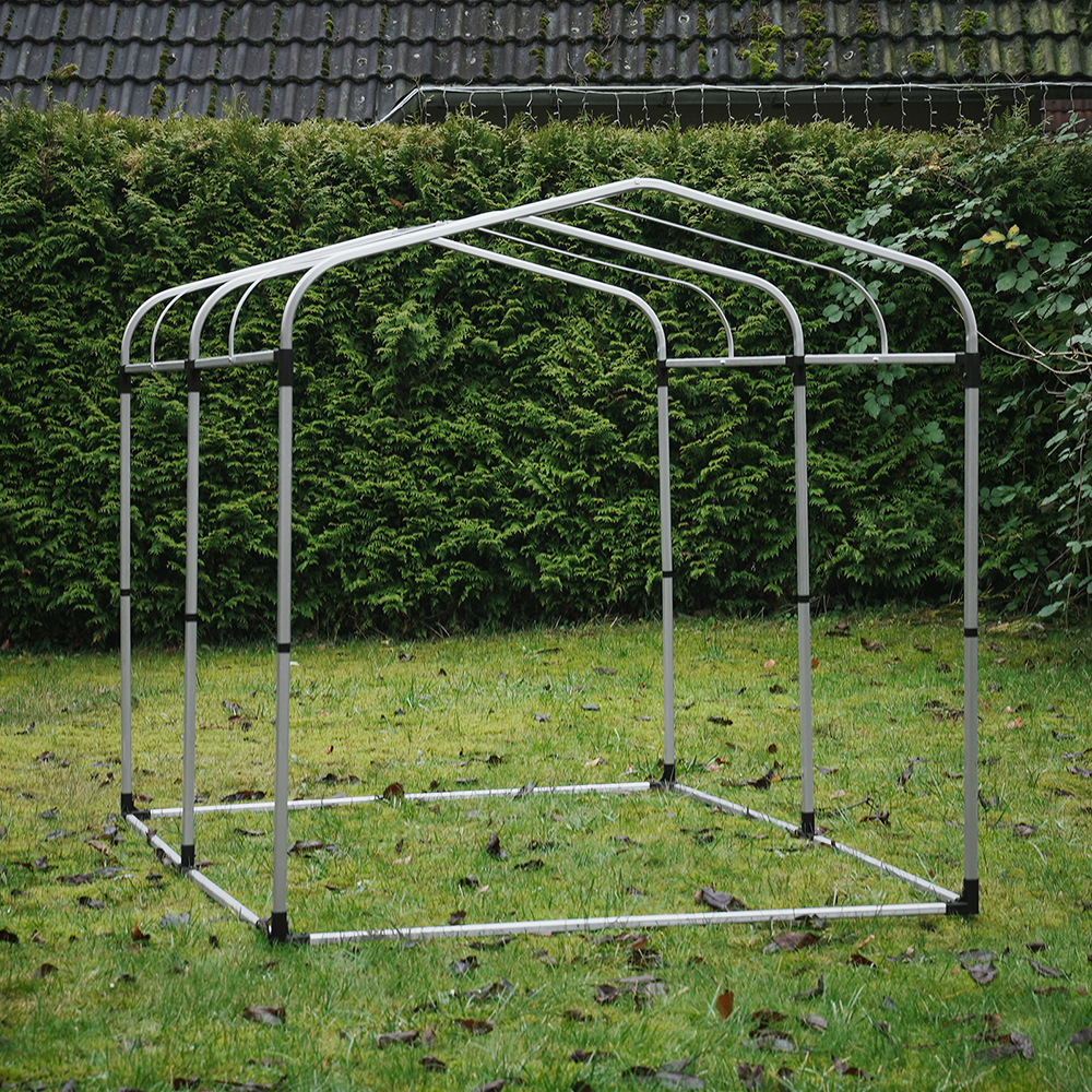 SoBuy | Foliengerätehaus | Gerätehaus | Gartenschuppen Garagenzelt Silber | KLS11-L