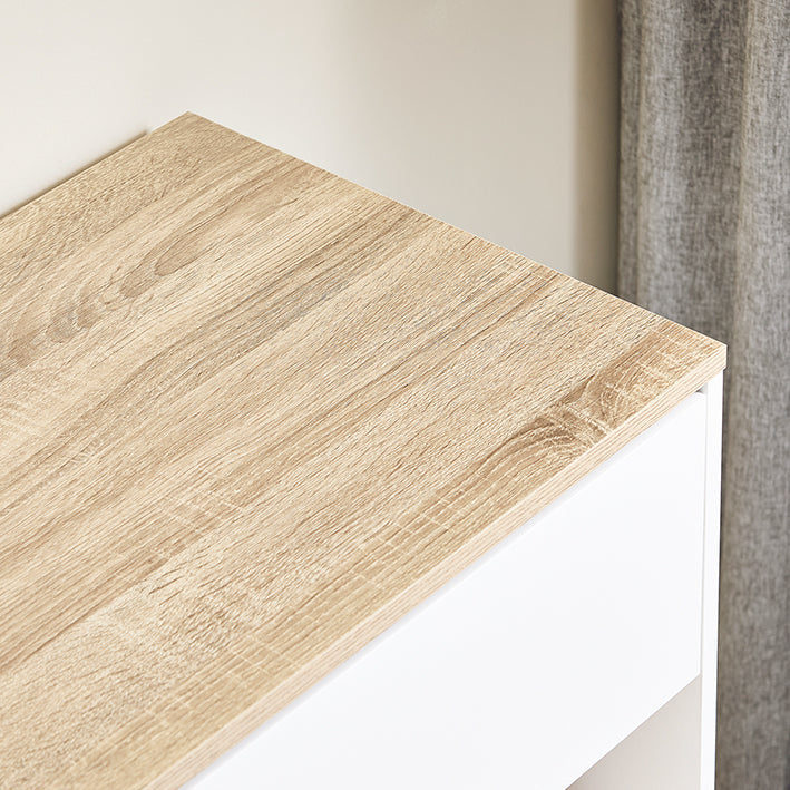 SoBuy | Meuble d'imprimante à roulettes | Support d'imprimante | Armoire de classement | Caisson de rangement à roulettes | Blanc | ASK10-WN