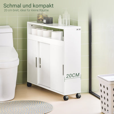 SoBuy | Badrollwagen | Nischenschrank | Badschrank Weiß | BZR02-W