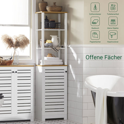 SoBuy | Colonna da bagno | Armadietto da bagno bianco | Mobiletto da bagno | BZR43-W