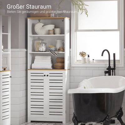 SoBuy | Colonna da bagno | Mobiletto bagno bianco | Mobile bagno | BZR44-W
