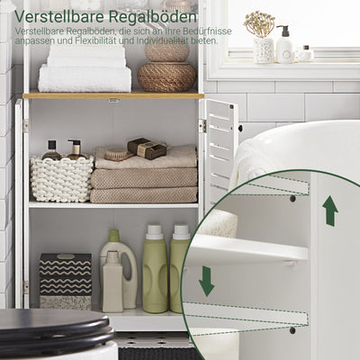 SoBuy | Colonna da bagno | Mobiletto bagno bianco | Mobile bagno | BZR44-W