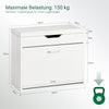 Vorverkauf | SoBuy | Schuhkipper | Schuhbank mit Sitzkissen | Sitzbank | Weiß | 60x50x30cm | FSR95-W