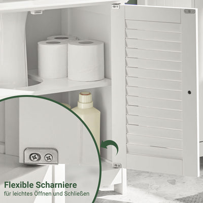 SoBuy | Meuble-lavabo | Armoire de salle de bain blanche | FRG237-II-W
