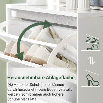 SoBuy | Meuble à chaussures | Rangement pour chaussures | Blanc | FSR134-W 