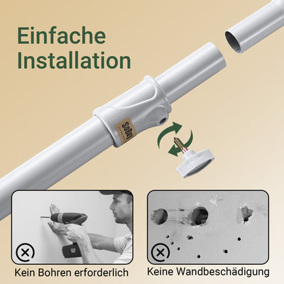 SoBuy | Asta Appendini Telescopica | Sistema Guardaroba | Sistema di Scaffalature | FRG109-II-HG