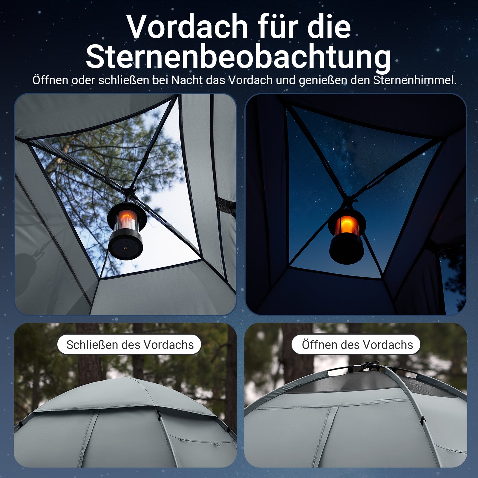 SoBuy | 7in1-Zelt Campingzelt | 2 Personen | Outdoor | Feldbett Hellgrau | 193x188x145cm | OGS32-L-HG