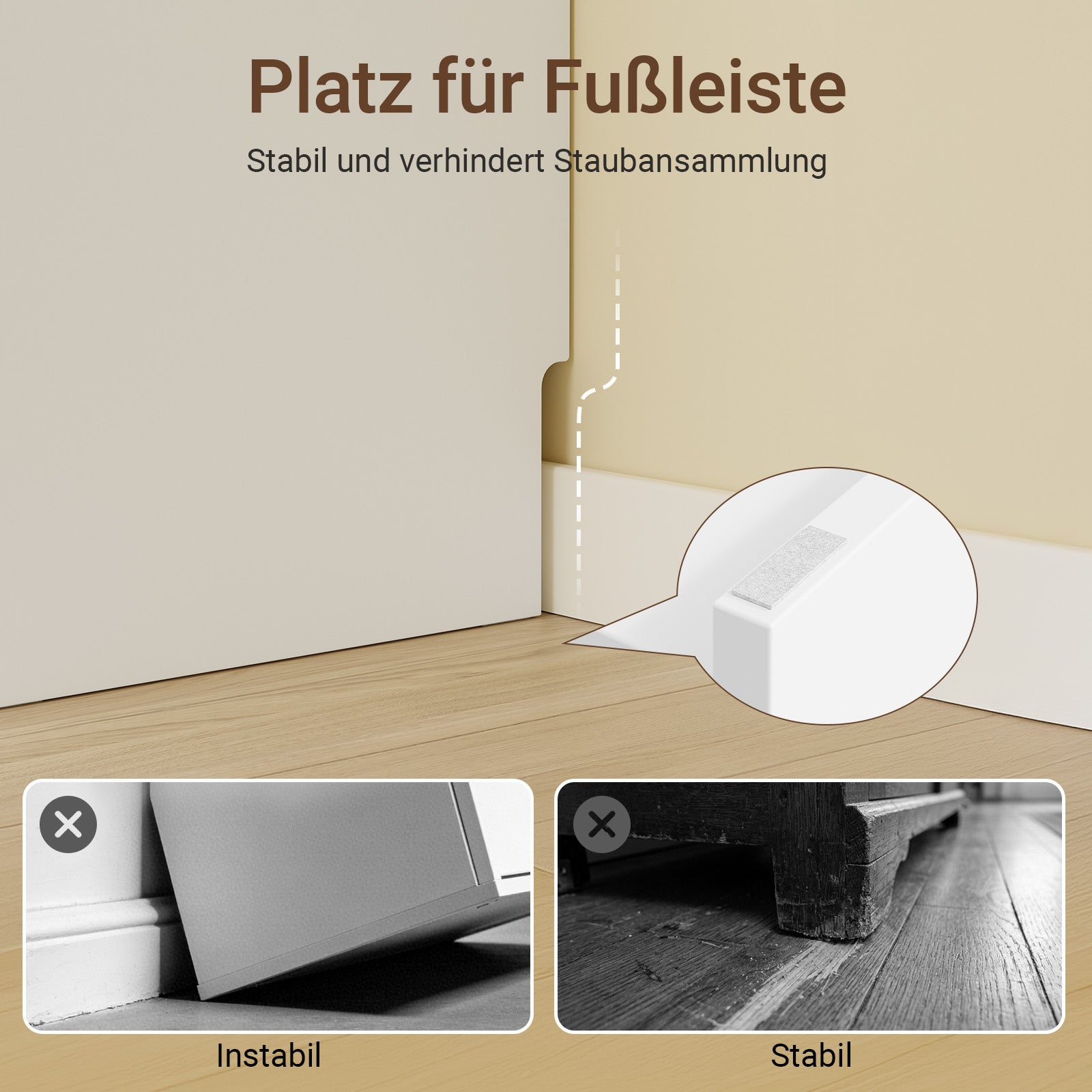 SoBuy Nachttisch schmal mit Mehrfachsteckdosen | Weiß-Natur 22x60x34cm | FBT178-E-WN