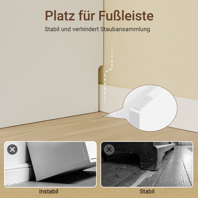 SoBuy Nachttisch schmal mit Mehrfachsteckdosen | Weiß-Natur 22x60x34cm | FBT178-E-WN