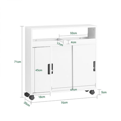 SoBuy | Badrollwagen | Nischenschrank | Badschrank Weiß | BZR02-W