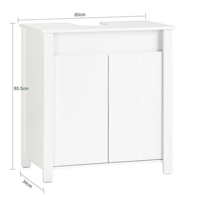 SoBuy | Mobile sottolavabo | Mobile bagno | Lavabo | Bianco | BZR101-W