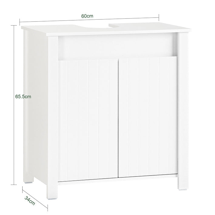 SoBuy | Mobile sottolavabo | Mobile bagno | Lavabo | Bianco | BZR101-W